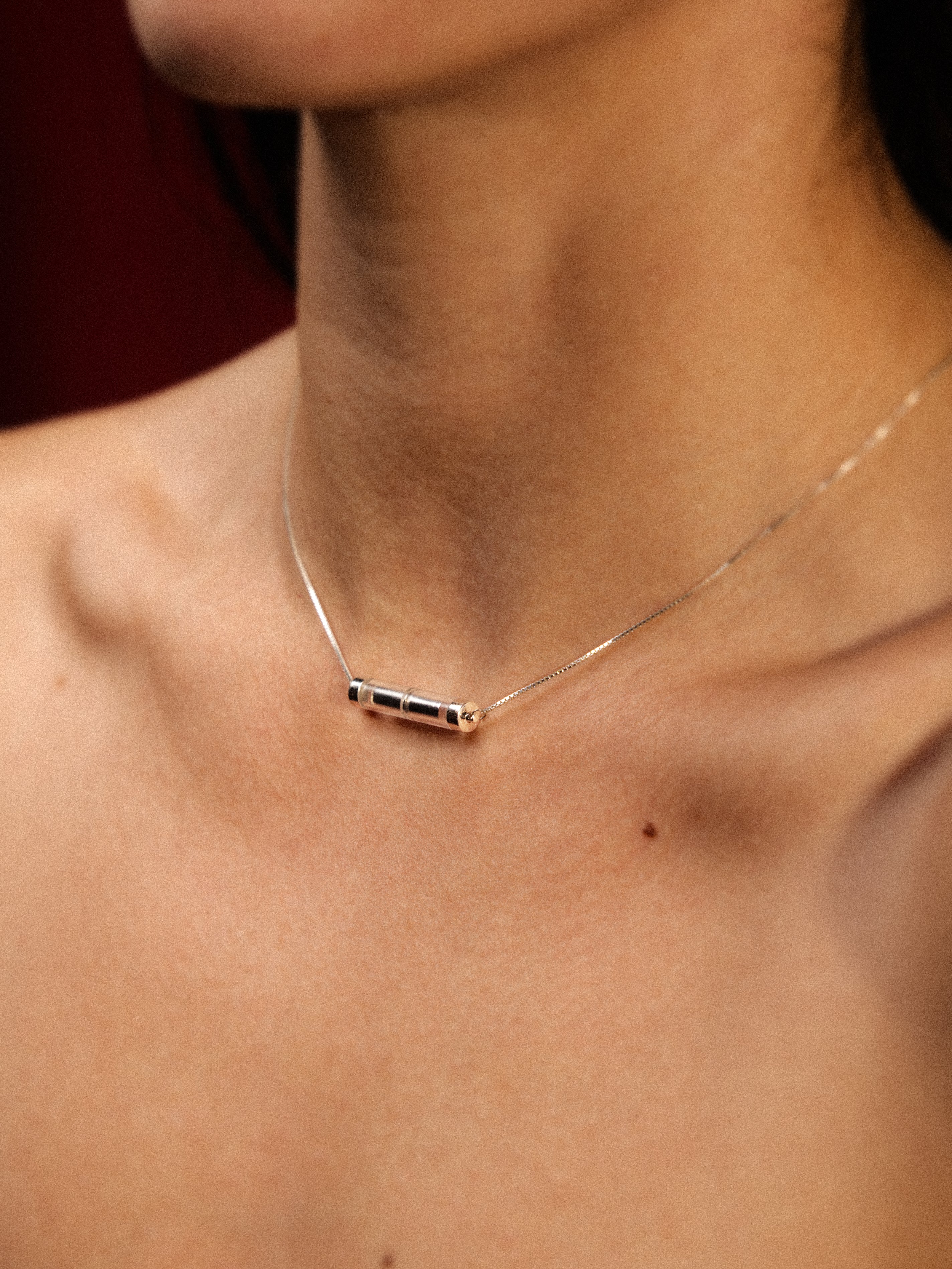 Pendente Aut-Aut, oro bianco 18k ~ argento sterling 925